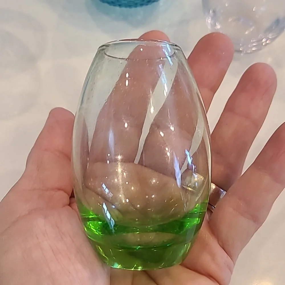 Vintage Blue and Green Glass Vase Collection